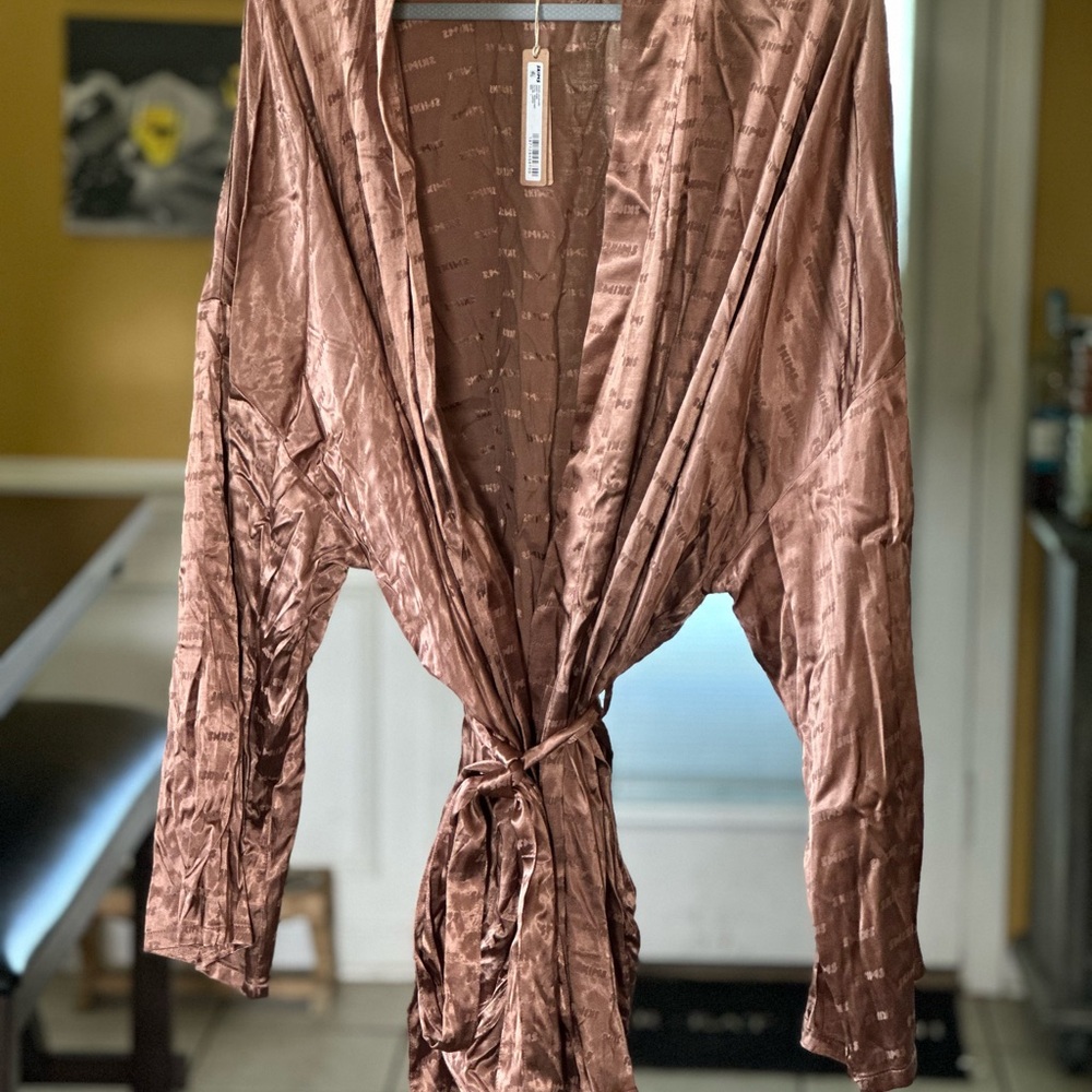 NWT Skims Woven Jaquard Short Robe Size L - Picture 4 of 5